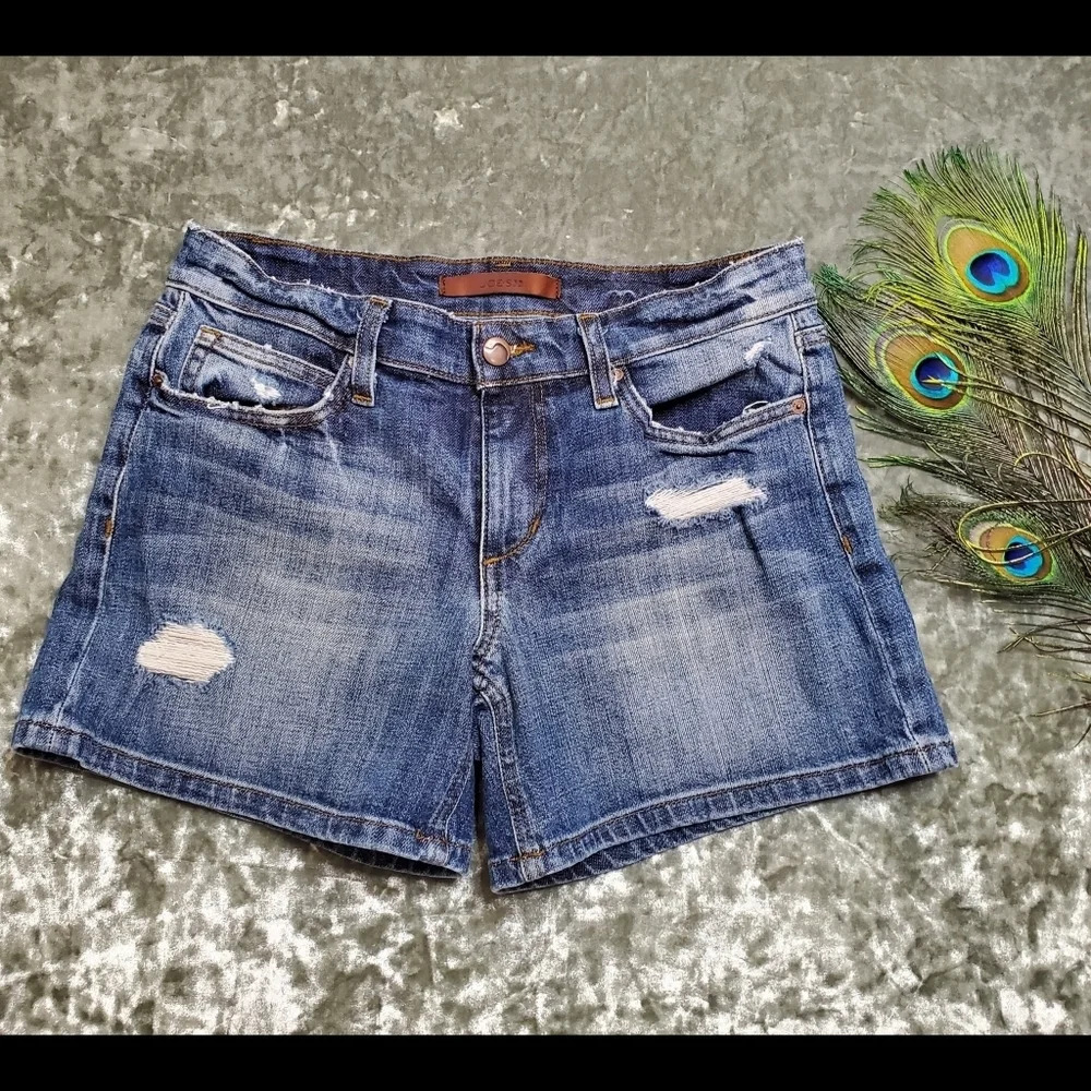 Joe's Distressed Denim Shorts In Gessa